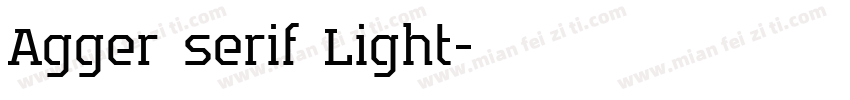 Agger serif Light字体转换